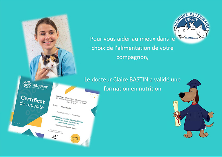 Formation en nutrition - Canopia du Dr. Claire Bastin - Clinique  vétérinaire VetAnimalia d'Evrecy 14 - Docteurs Lalande et Marette